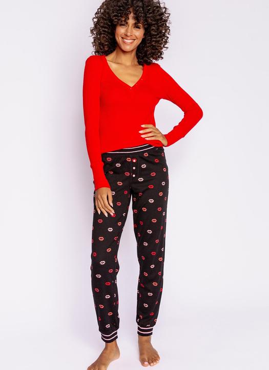 Actual product image Pj Salvage Pyjama bottom "Be mine" black/small patterned (36)