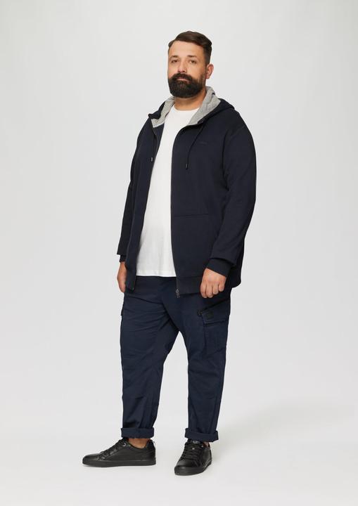 Produktbild S.Oliver Sweatshirt Jacke Sweatshirt-Jacke mit Kapuze und Logo (4XL)