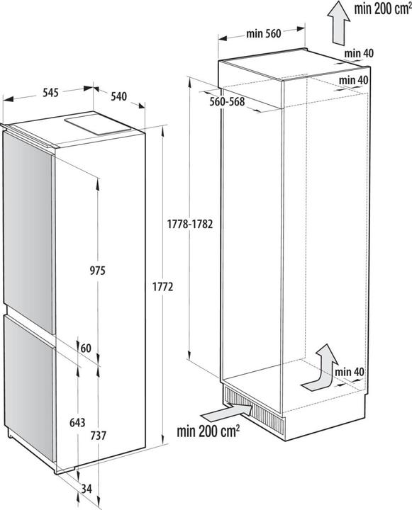 Produktbild Gorenje NRKI517D61WF (252 l)