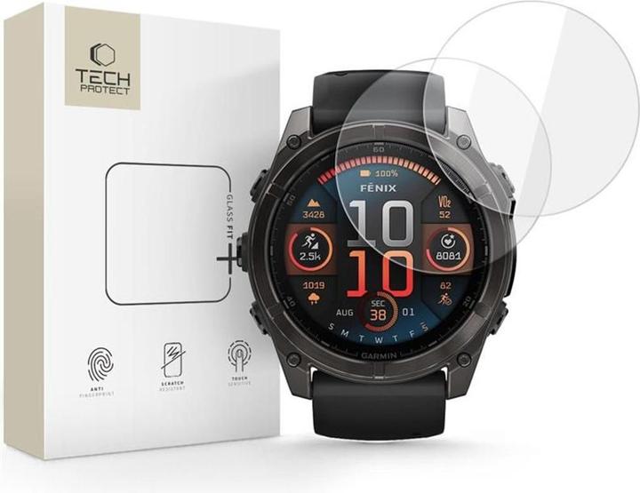 Tech-Protect Glass Fit+ 2er-Pack Panzerglas für Garmin Fenix 8 51mm - Klar