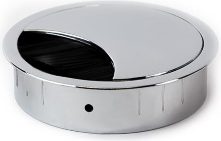 Productafbeelding TecLines TKD002CP Kabeldoorvoer rond 80mm, gepolijst chroom (Kabelopening)
