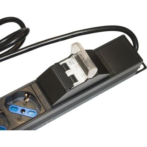 Thumbnail - Link Armadio Rack Multipresa 6 Prese 19" Tripolari/Schuko Magnetotermica, Serverschrank Zubehör, Schwarz