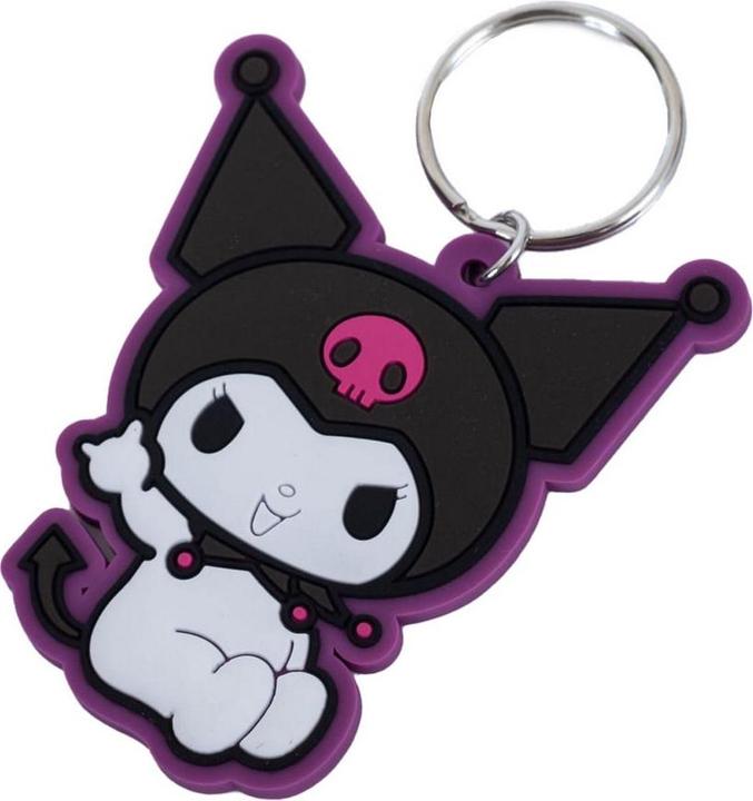 Actual product image Sanrio Rock Hand PVC Kuromi Keyring