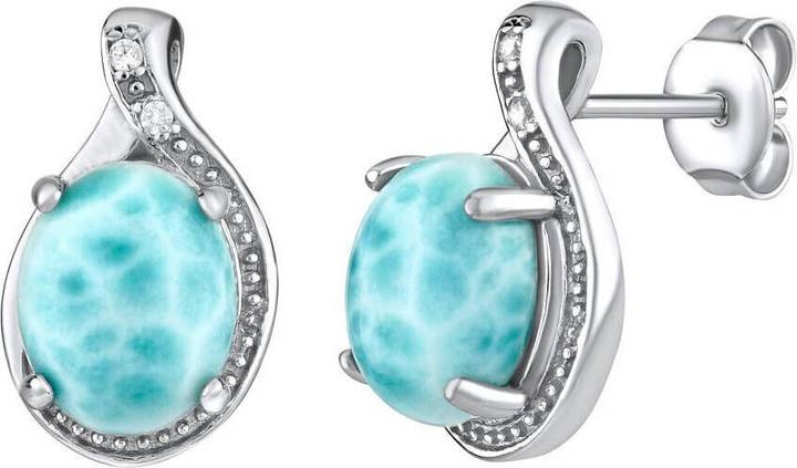 Immagine prodotto Silvego Orecchini in argento con Larimar naturale JST14811LR