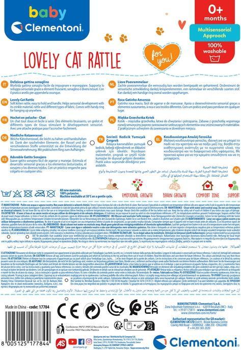 Image du produit Clementoni Bébé - hochet en peluche chat
