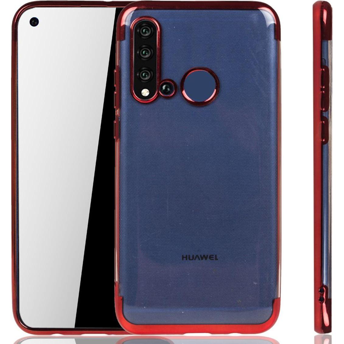 König Design Huawei P20 Lite 2019 Hülle Case Handy Cover Schutz Tasche Schutzhülle Etui Rot (Huawei P20 Lite (2019)), Sm...