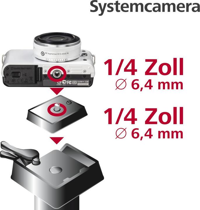 Image du produit Hama Plaque de caméra sur trépied pour Omega Premi (Trépied Plaque de changement rapide)