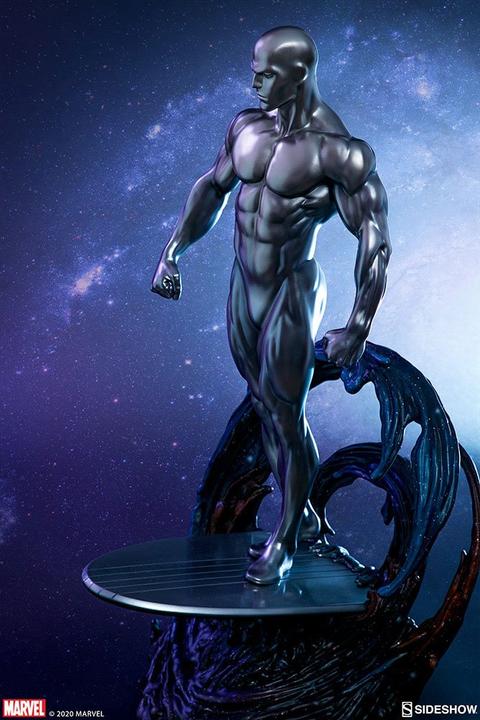 Actual product image Sideshow Marvel statuette Silver Surfer 65 cm