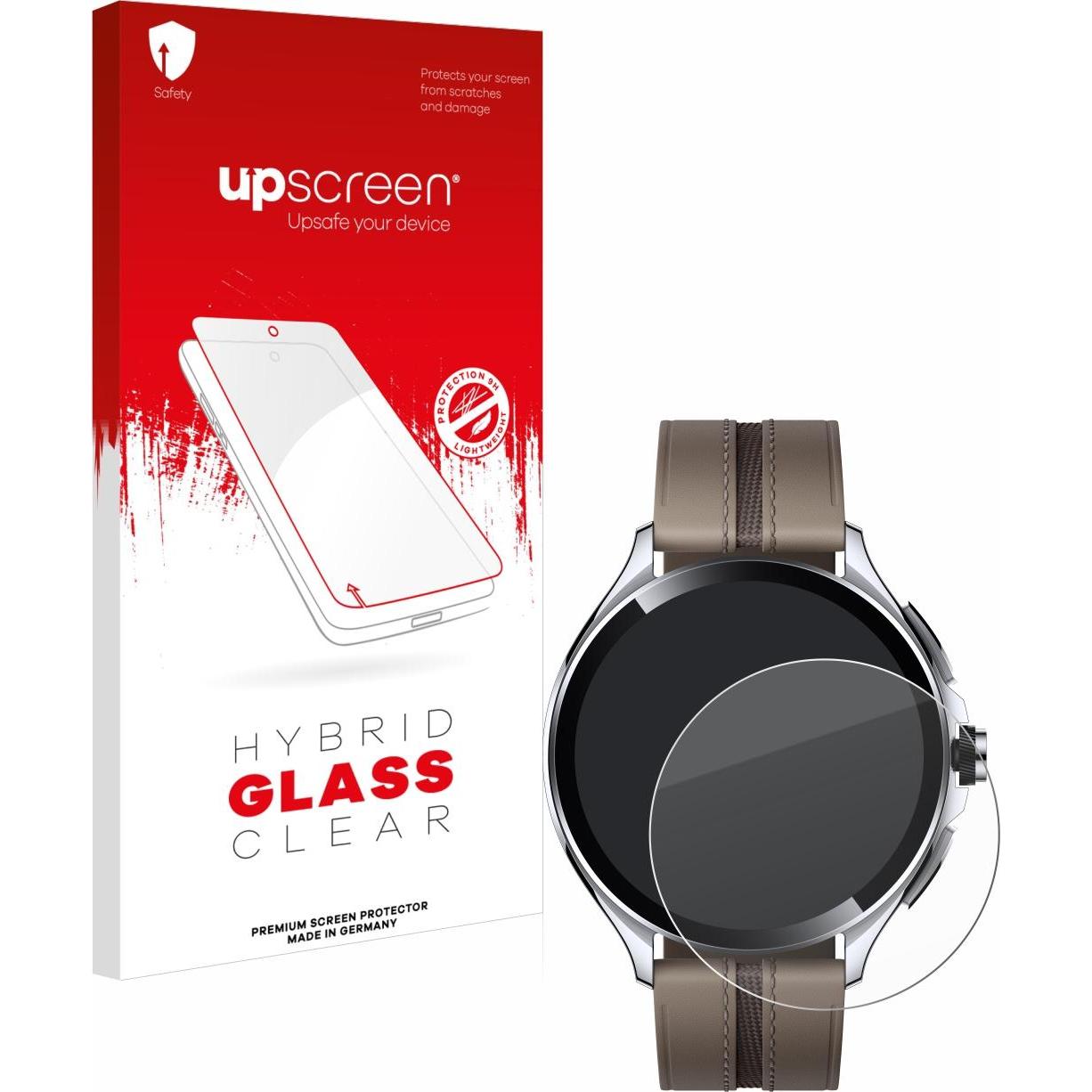 upscreen Scratch Shield Panzerglasfolie, Smartwatch Schutzfolie, Transparent