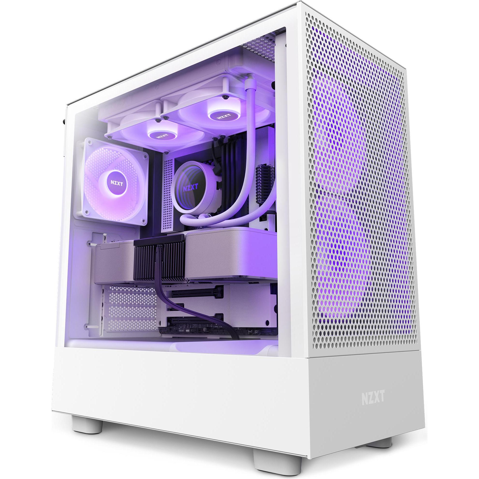 NZXT H5 Flow RGB (ATX), PC Gehäuse, Weiss