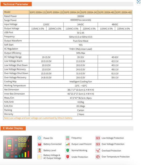 Produktbild Supersolar Wechselrichter (Sinus) 2000Watt