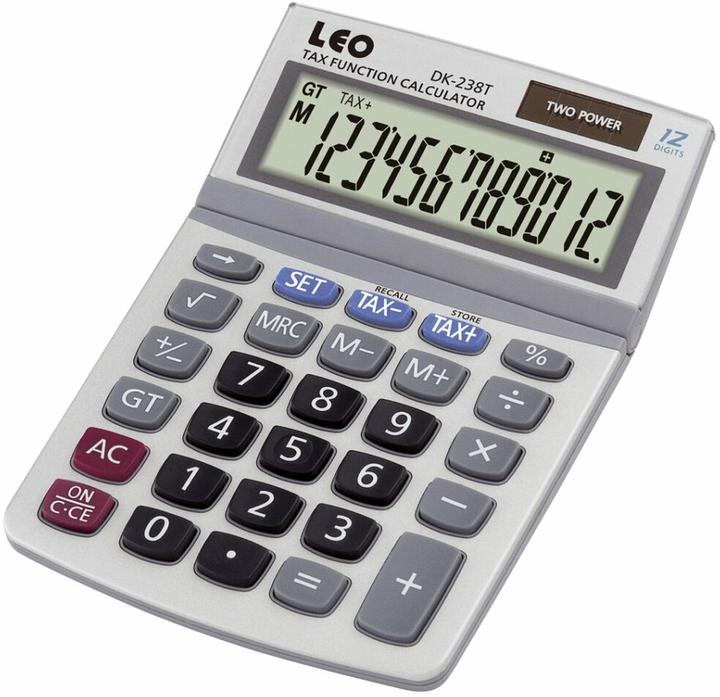 Leo Desktop calculator (Batteries, Solar cells)