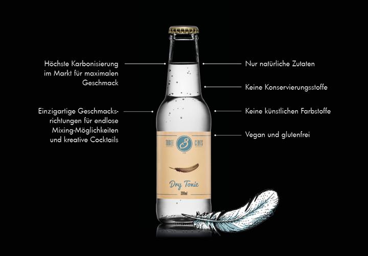 Produktbild Three Cents Dry Tonic (24 x 20 cl)