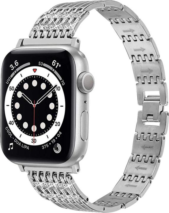 Produktbild EKO Uhrenarmband Edelstahl Strass Silber (20 mm, Edelstahl)