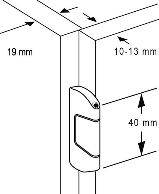 Productafbeelding Prämeta Eenassige oppotbanden voor dunne deuren SERIE 3000 vlakke band, deursteun 7 m