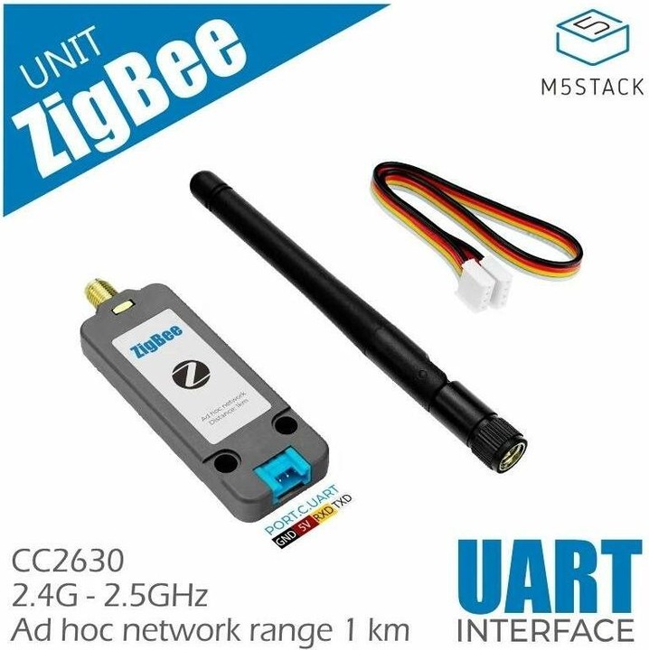 Produktbild M5Stack ZigBee Modul CC2630F128 mit Antenne