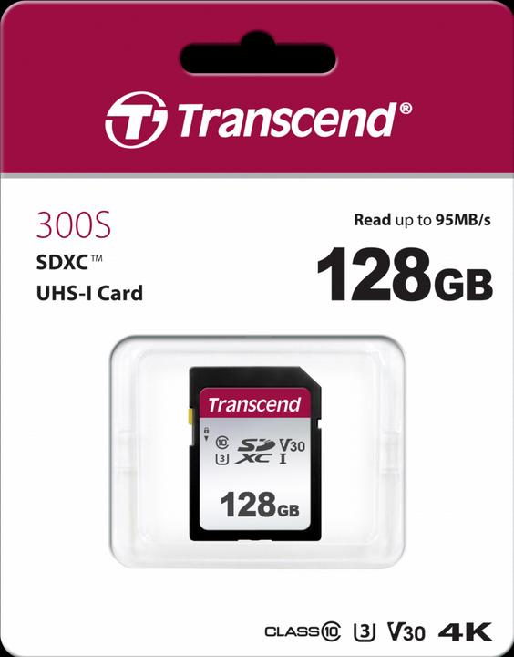 Productafbeelding Transcend SDXC 300S (128 GB, SDXC, U3, UHS-I)