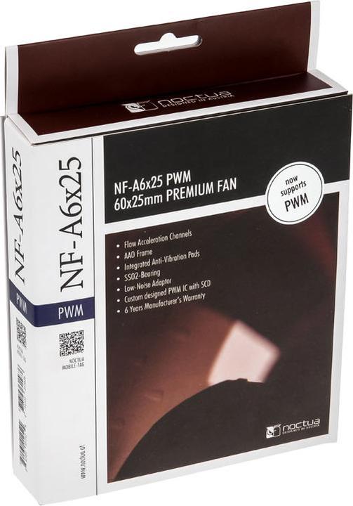 Immagine prodotto Noctua Nf-A6x25 Pwm (60 mm, 1 x)