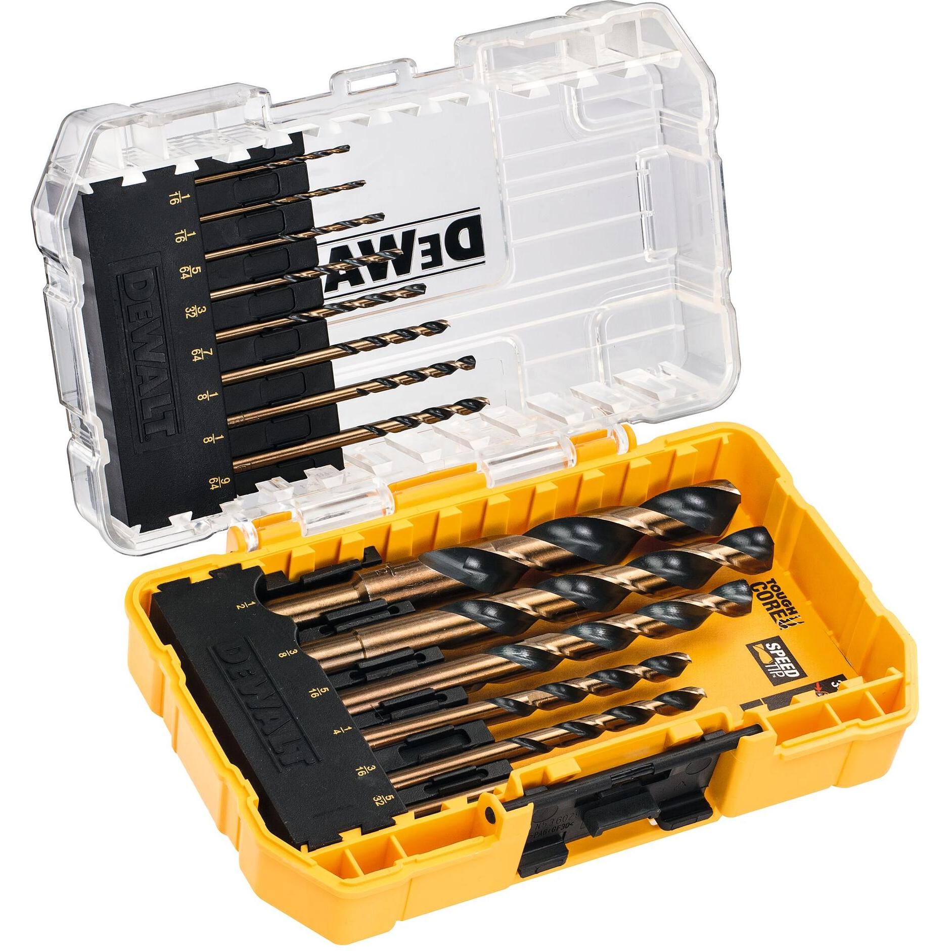 DeWalt, Bohrereinsatz, HSS Spiralbohrer Satz 1mm 8mm, 14teilig, für verschiedene Materialien (1mm - 8mm)