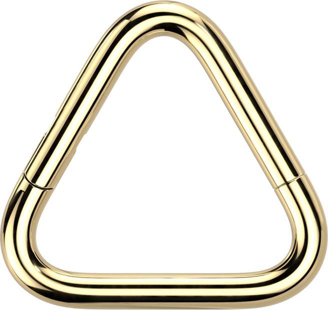 Immagine prodotto Star Piercing Anello a micro segmenti con cerniera a triangolo placcato oro (senza ottone, Titanio G23)