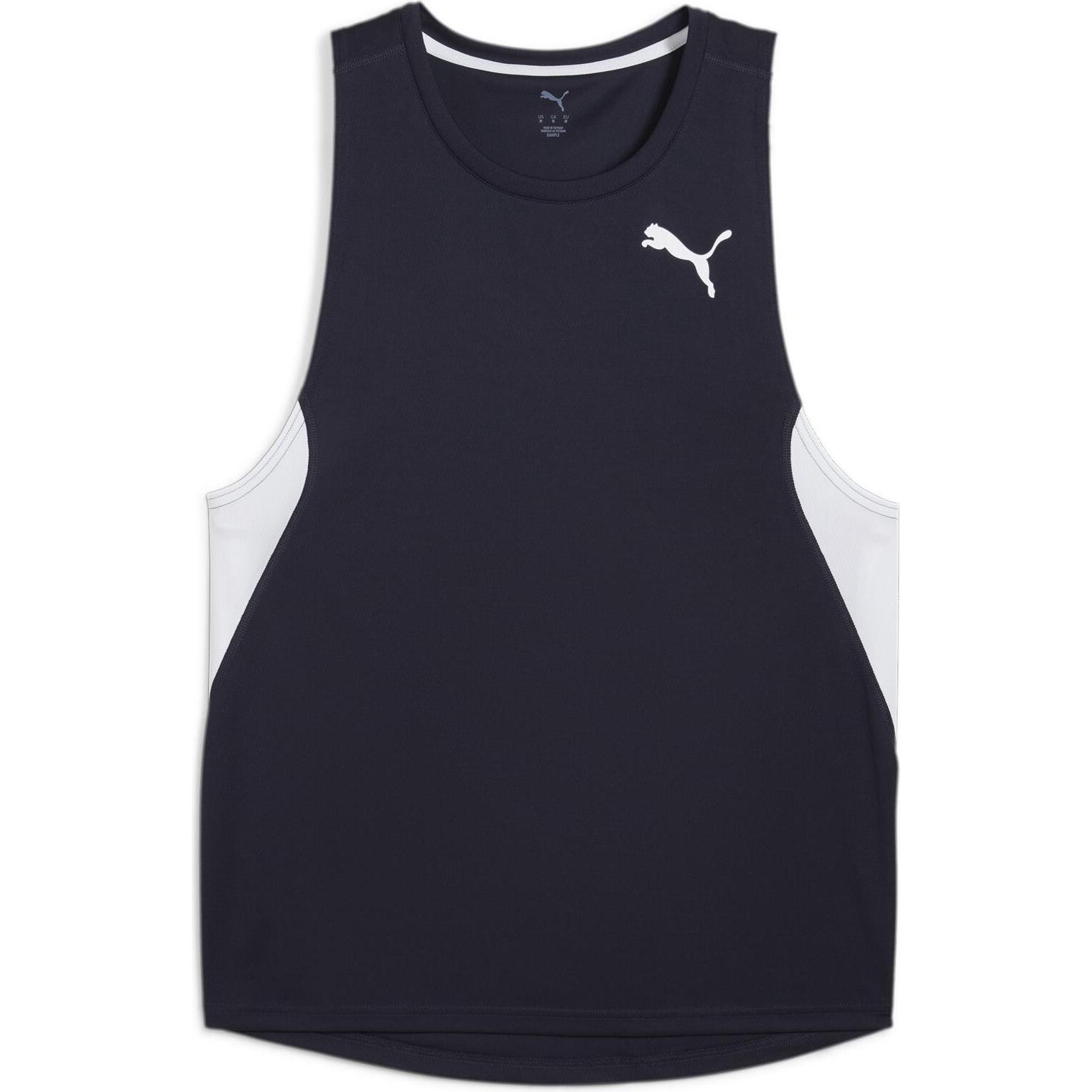 Puma, Herren, Sportshirt, M Cross The Line Singlet 3.0 (M), Blau, M