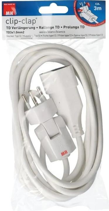 Image du produit Max Hauri clip-clap Rallonge TD H05VV-F3G1.5 (10 m, Type 13)
