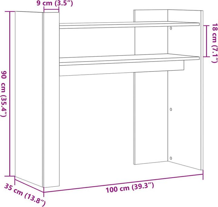 Produktbild vidaXL Konsolentisch (35 x 35 x 90 cm)