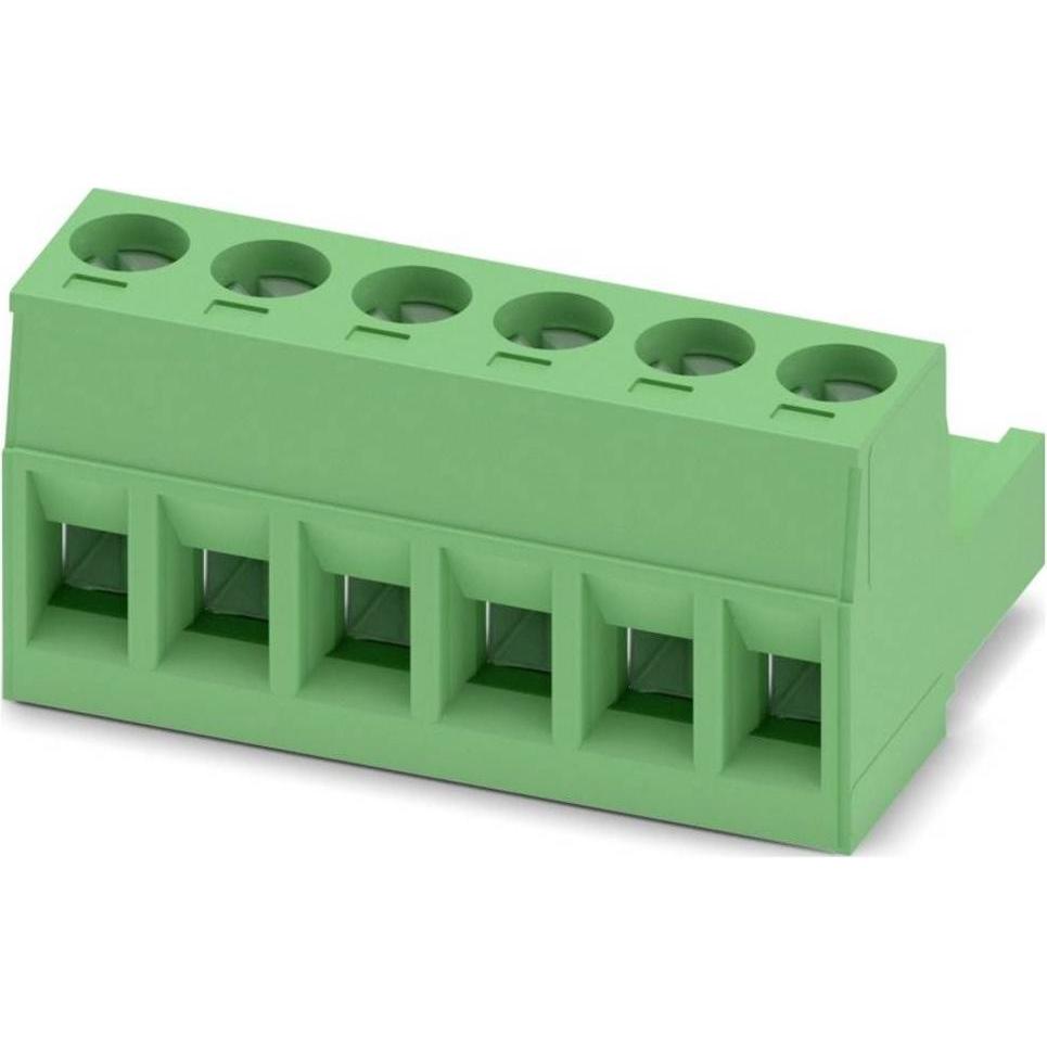 Phoenix Contact Plug-in housing, 5mm pitch, 6 way, Cavo + Spina elettrica, Verde