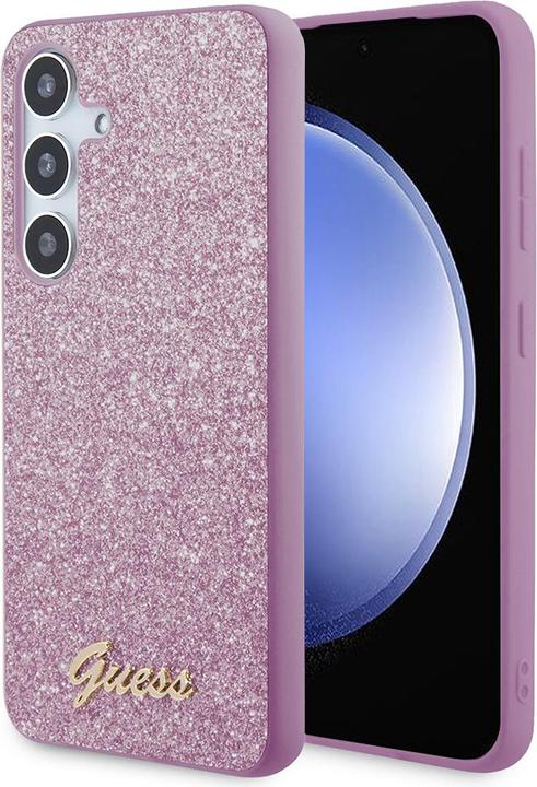 Produktbild Guess Tasche für S24 S921 GUHCS24SHGGSHU Hartschalenkoffer Glitter Script lila (Samsung Galaxy S24)