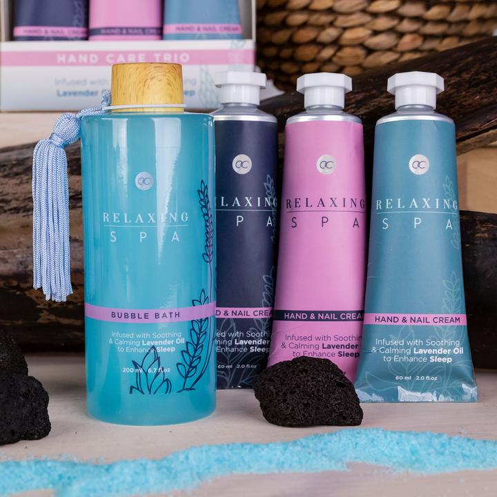 Produktbild Accentra Schaumbad RELAXING SPA in Flasche mit Deko-Quaste, 200ml, angereichert mit Lavendelöl, Duft: Lavende (200 ml, Schaumbad)