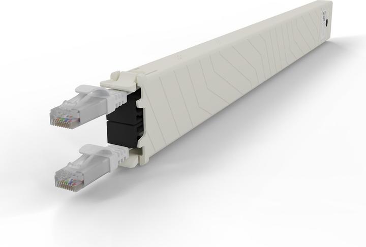 Produktbild PATCHBOX one / Cassette / 8RU / Cat 6A, UTP, 0.8 m, Weiss (U/UTP, CAT6a, 0.80 m)