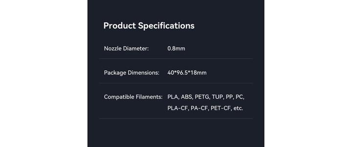 Produktbild Creality Unicorn K2 Plus Quick-Swap Düse 0.8mm (Düse)