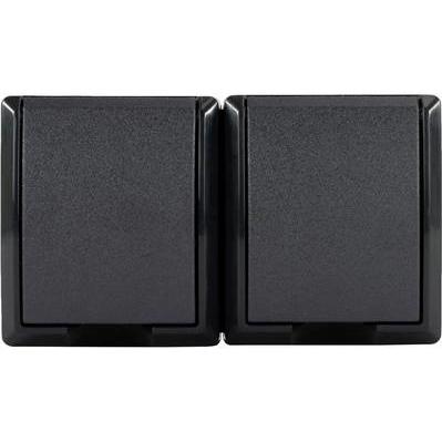 REV, Steckdose, 0007091900 Aufputz-Steckdose IP44 Anthrazit