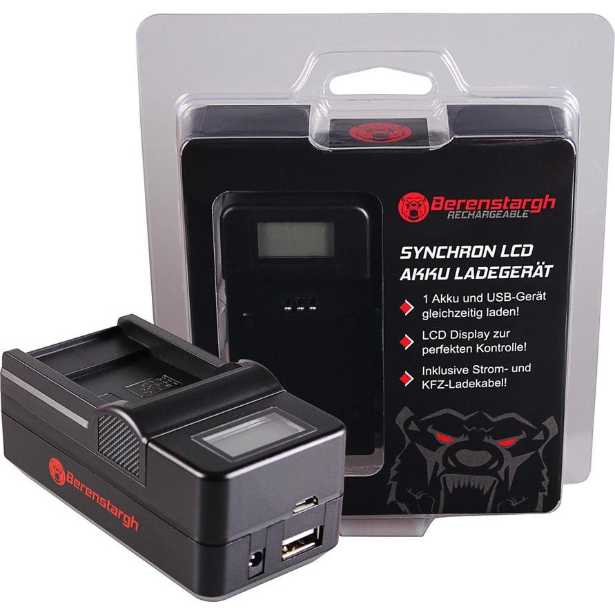 Berenstargh Synchron USB Ladegerät f. Sanyo DB-L40A L20A Xacti DMXC1 DMX-C1 DMXCA65 DMX-CA65 DSCC4 (Caricabatterie per fotocamere), Alimentatore fotoc