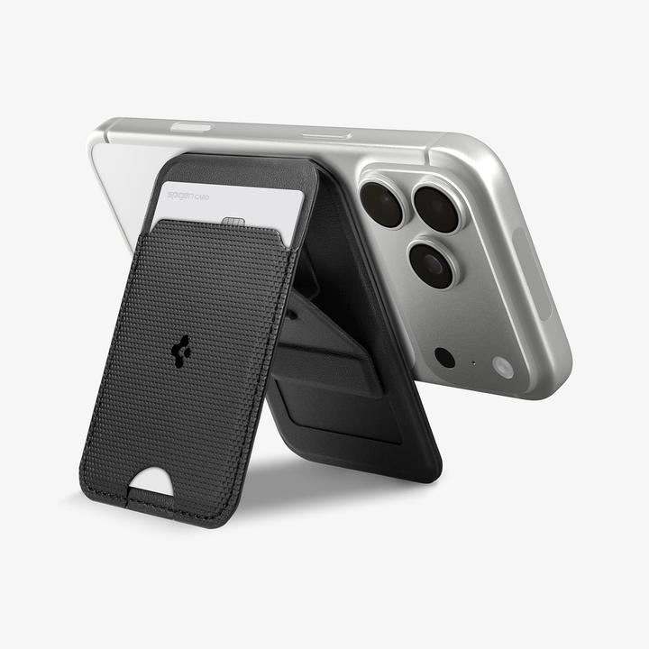 Actual product image Spigen Slim Fold (Mag Fit) | S314-3 MagSafe Card Holder Black