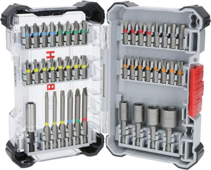 Produktbild Bosch Professional Bit Set Extra Hard (PH1 / PH2 / PH3 / PZ1 / PZ2 / PZ3 / HEX3 / HEX4 / HEX5 / HEX6 / T10 / T15 / T20 / T25 / T27 / T30 / T40 / SL3 / SL4 / SL5 / SL6 / TH10 / TH15 / TH20 / TH25 / TH27 / TH30 / TH40)