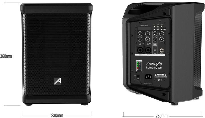 Produktbild Audibax Rom 80 Go Portable Bluetooth PA System with Battery 65 Inches 80 W (Aktiv)