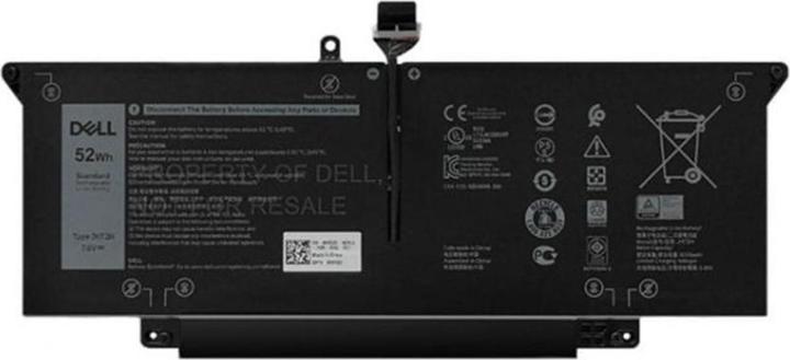 Dell Batterij, 52WHR, 4 Cellen (4 Cellen, 6500 mAh)