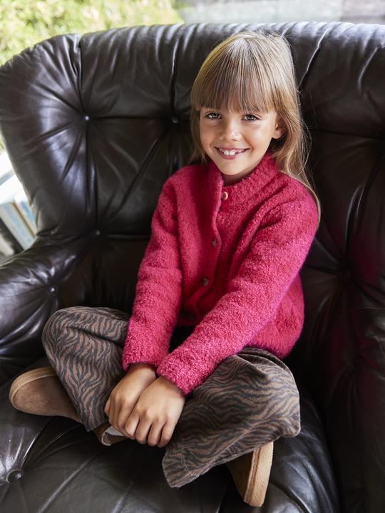 Produktbild Vertbaudet Strickjacke Mädchen, Bouclé-Strick, Rundhalsausschnitt (92)