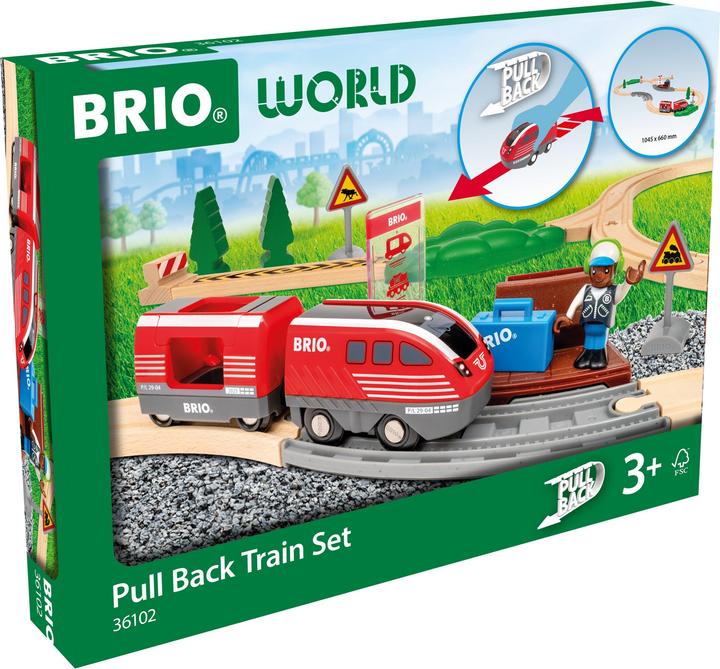 Produktbild Ravensburger BRIO World – 36102 Zugset mit Rückziehmotor | Zugset-Zubehör für Kinder ab 3 Jahren