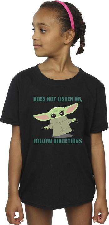 Produktbild Star Wars The Mandalorian Grogu Does Not Listen TShirt Mädchen (152, 158)