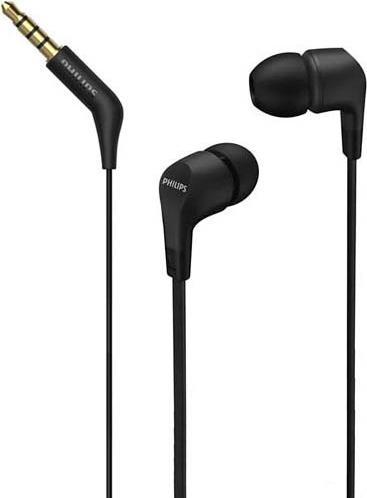 Actual product image Philips wired in-ear headphones, TAE1105BK (No noise cancellation, Cable)