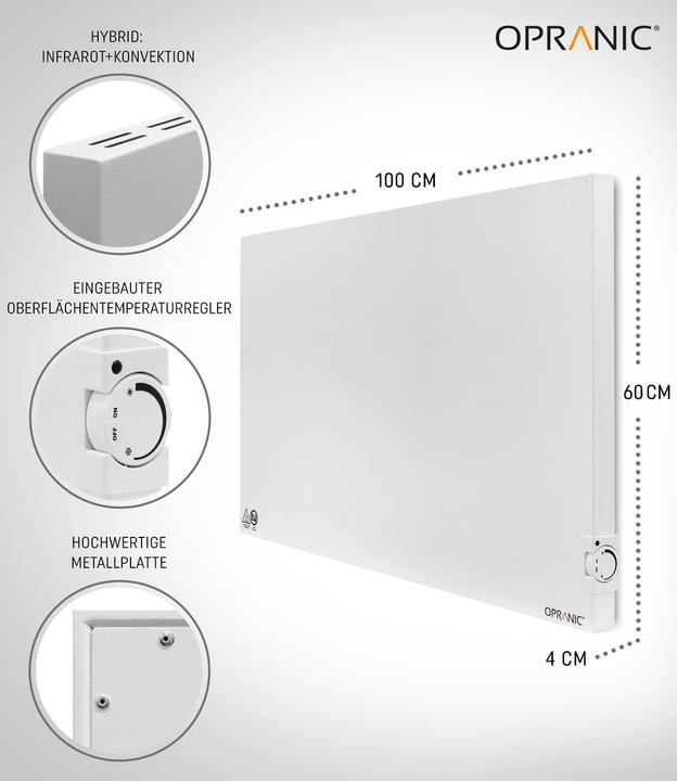 Produktbild Opranic Infrarot Hybridheizung, 1000W