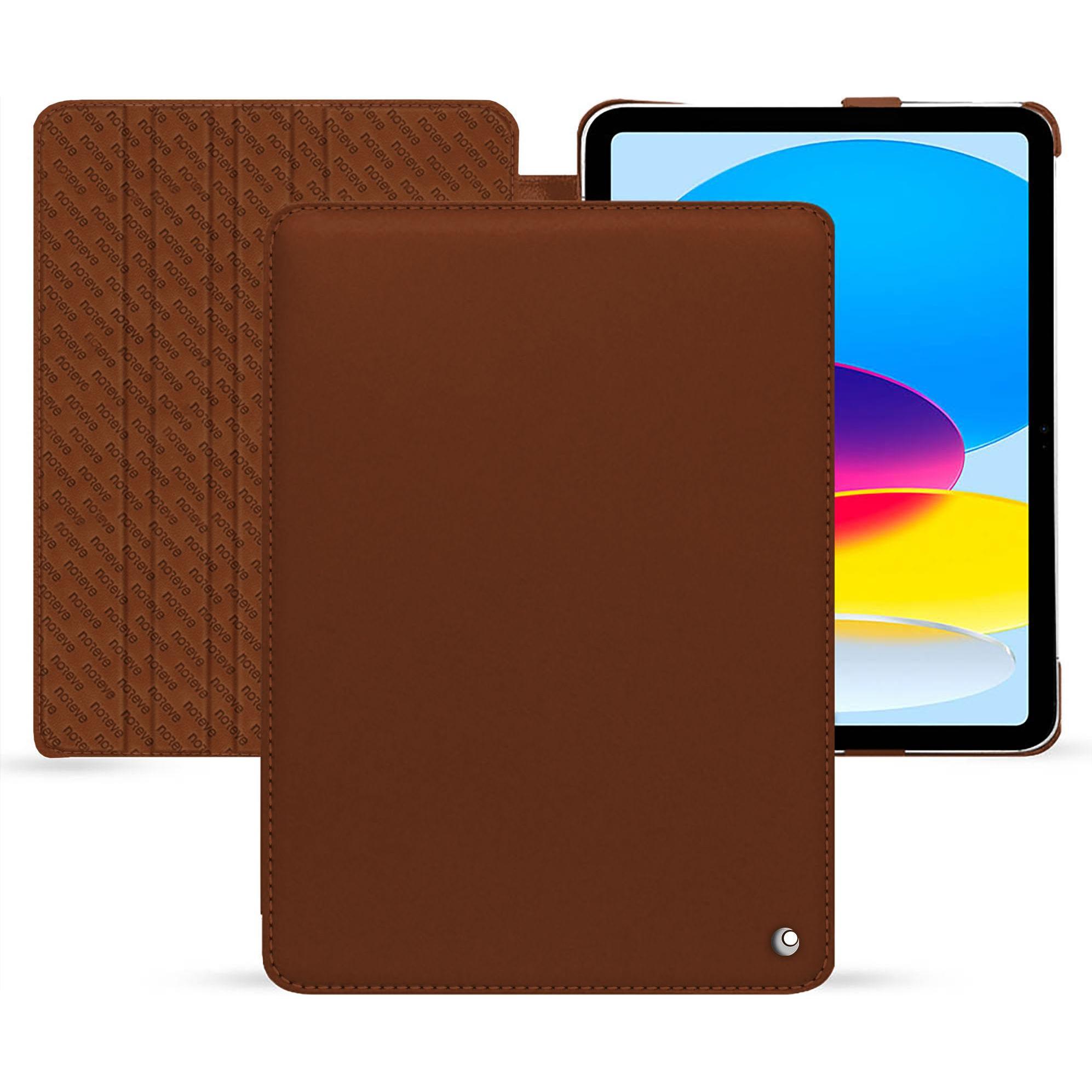 Noreve Lederschutzhülle horizontal (iPad 2022 (10. Gen)), Tablet Hülle, Braun