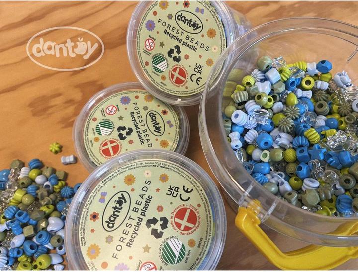 Produktbild dantoy 5931 - PASTELL PERLEN FORESTFARBEN GROSS 520 STK.