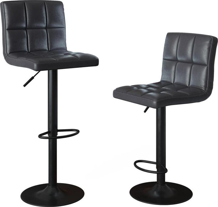 Produktbild Vicco Barhocker 2er Set Sena, Grau/Schwarz, 42 x 94 cm