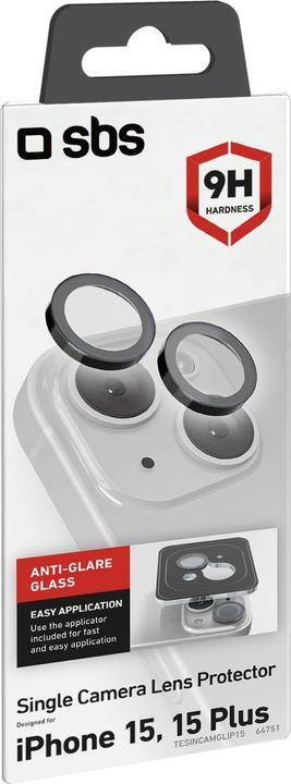 Actual product image SBS Camera lens protector for iPhone 15/15 Plus (1 pcs., Apple iPhone 15, Apple iPhone 15 Plus)