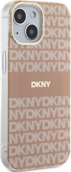 Actual product image DKNY DKHMP15MHRHSEP iPhone 15 Plus / 14 Plus 6.7" różowy/pink hardcase IML Mono & Stripe MagSafe (Apple iPhone 14 Plus, Apple iPhone 15 Plus)