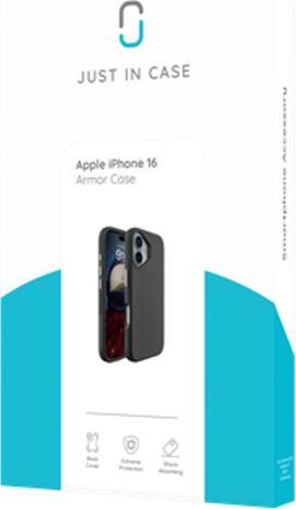 Actual product image Just in Case Rugged TPU Back Cover Black Apple iPhone 16 (Apple iPhone 16)