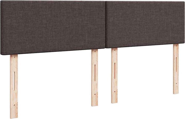 Produktbild VidaXL Boxspringbett Polsterbett Bett mit Matratze Dunkelbraun 80x200cm Stoff (80 x 200 cm)